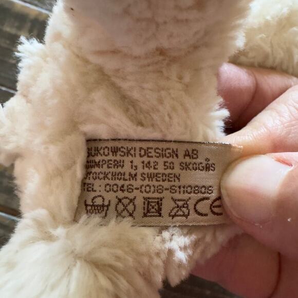 Bukowski Coco the White easter Bunny rabbit Scarf soft Plush Stuffed Animal 8” - Picture 3 of 6